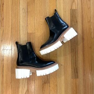 Stella McCartney Black and White Heeled Boots